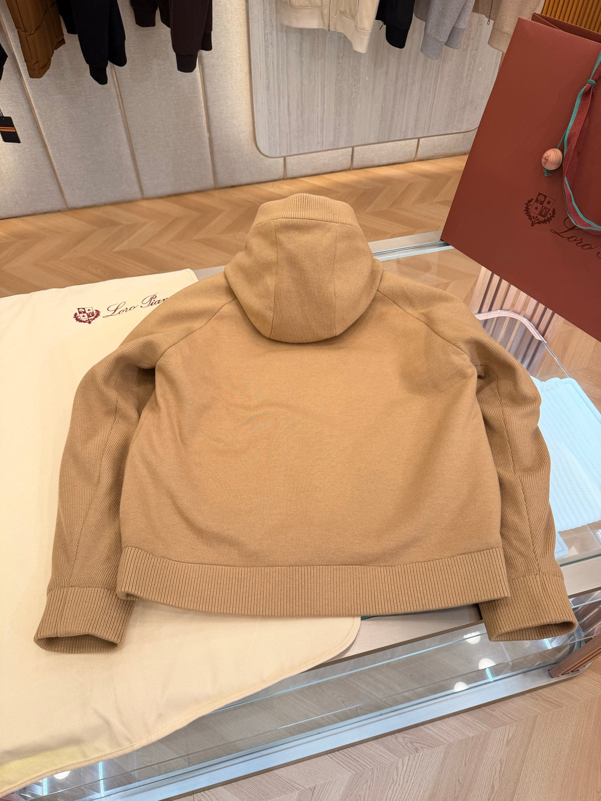 Vicuna zipper hoodie