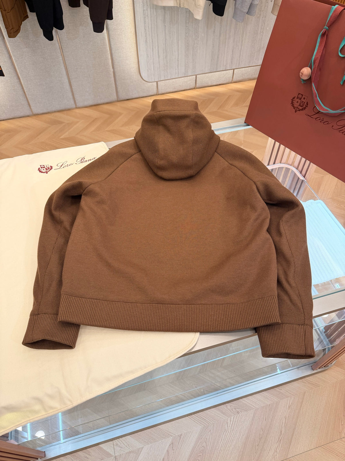 Vicuna zipper hoodie