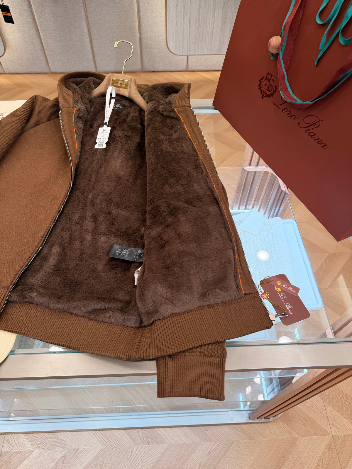 Vicuna zipper hoodie