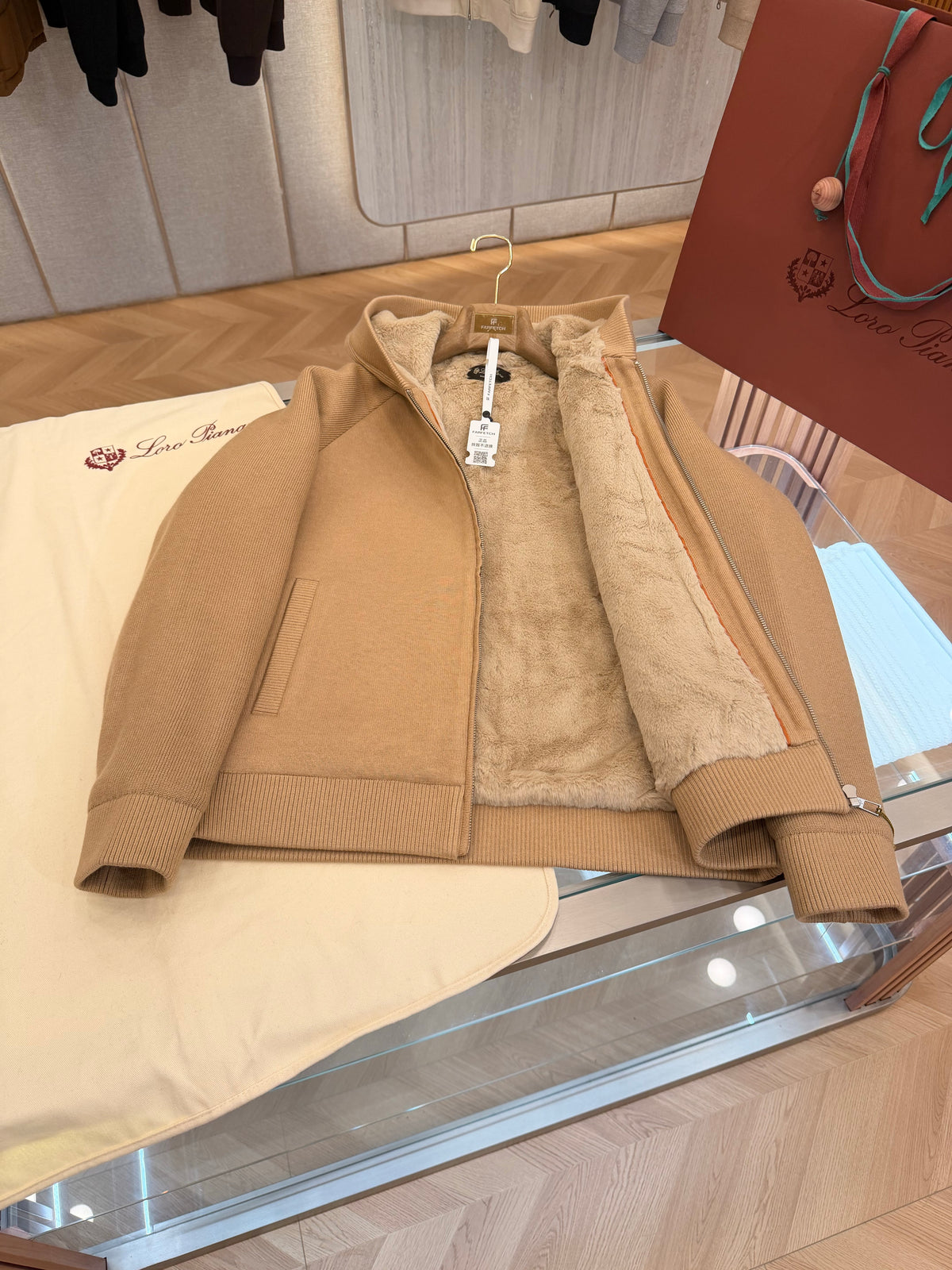 Vicuna zipper hoodie