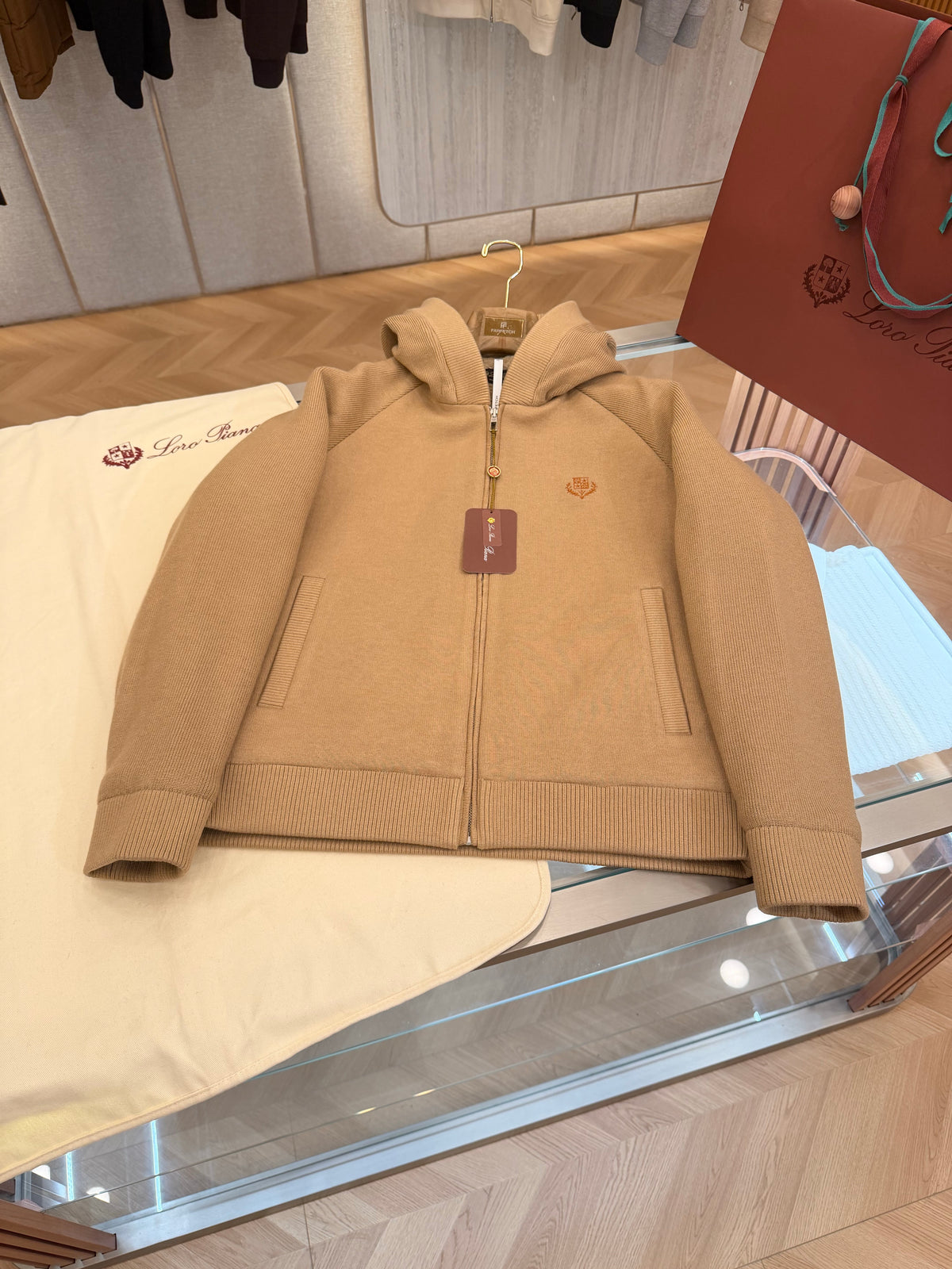 Vicuna zipper hoodie