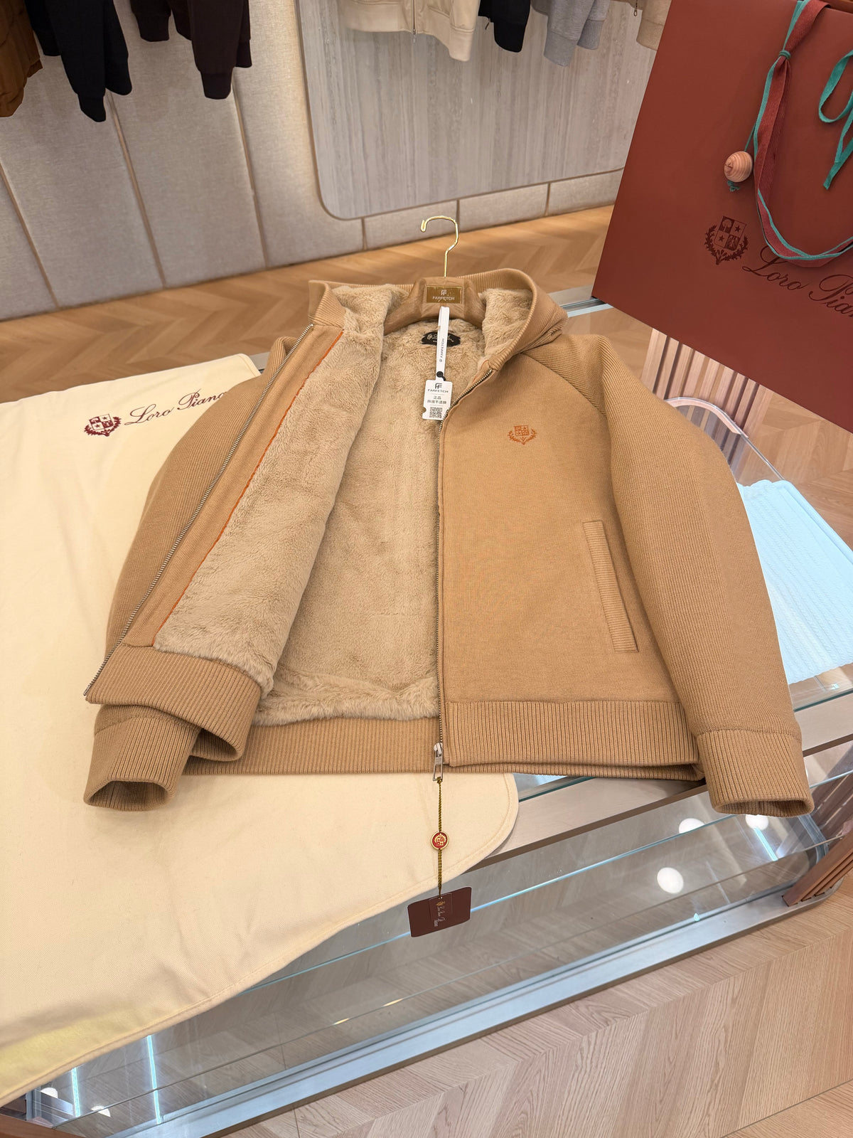 Vicuna zipper hoodie