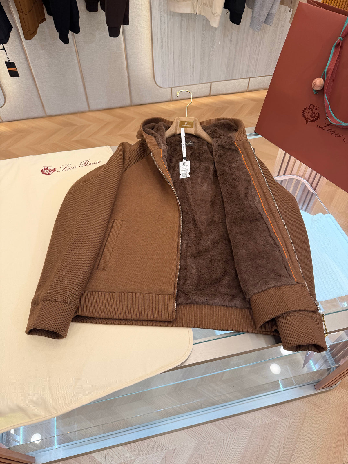 Vicuna zipper hoodie