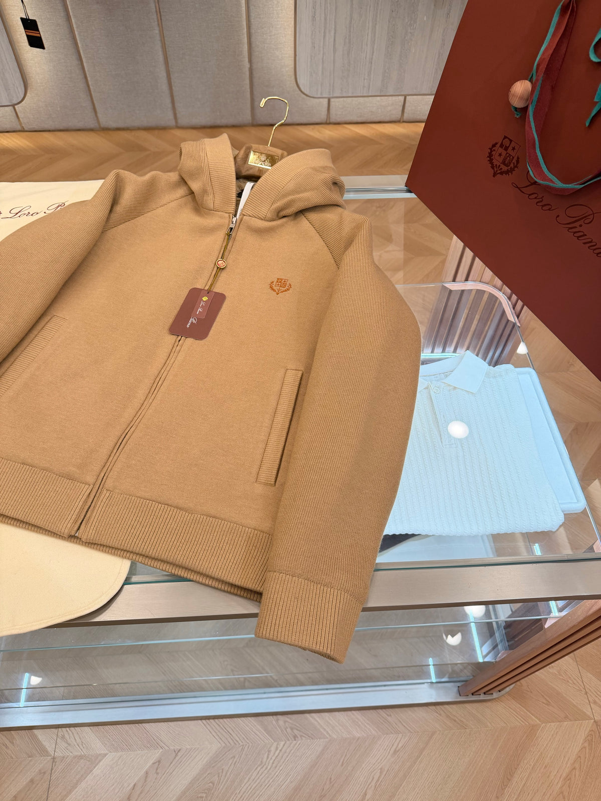 Vicuna zipper hoodie