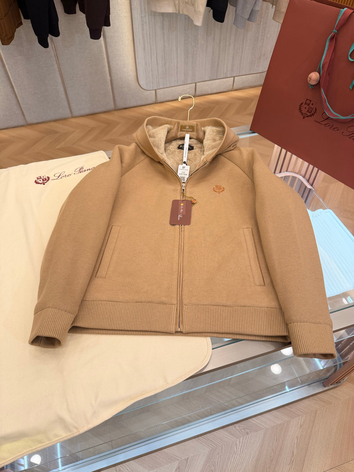 Vicuna zipper hoodie
