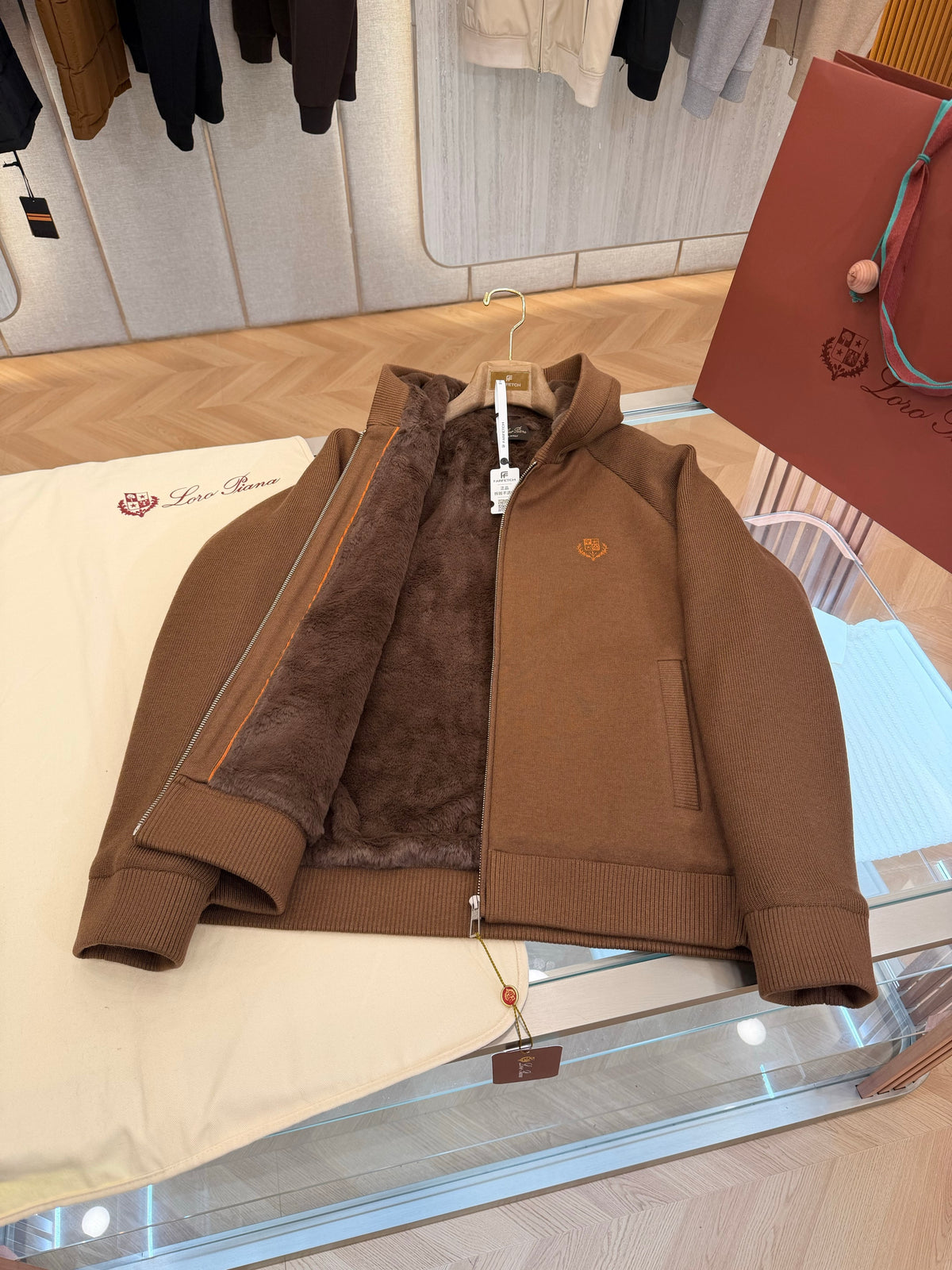 Vicuna zipper hoodie