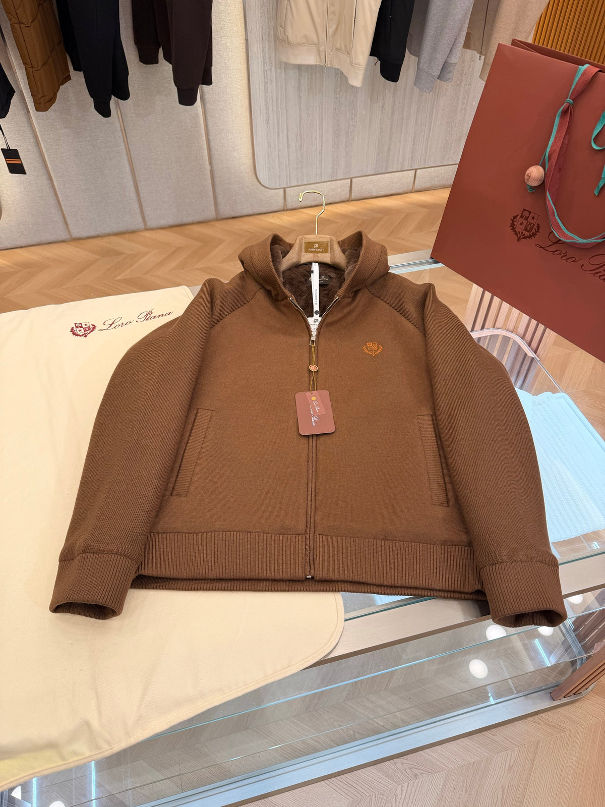 Vicuna zipper hoodie