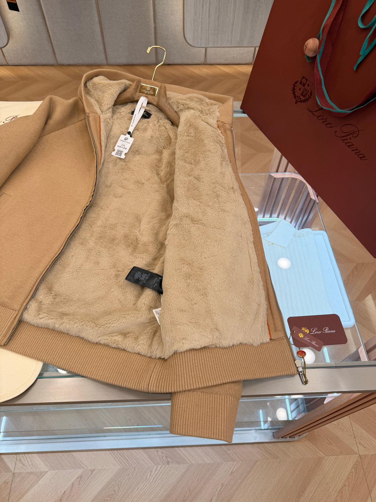 Vicuna zipper hoodie