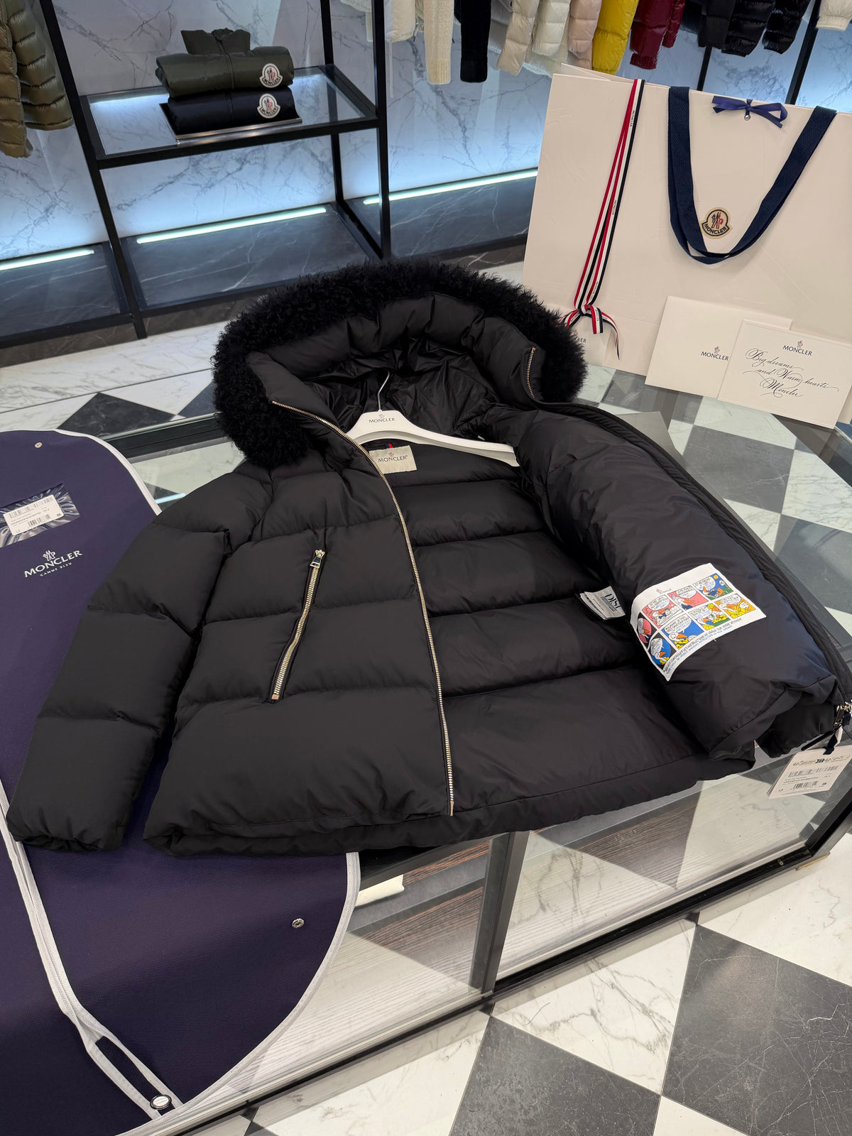 Laichefur cropped down jacket