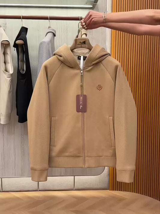 Vicuna zipper hoodie