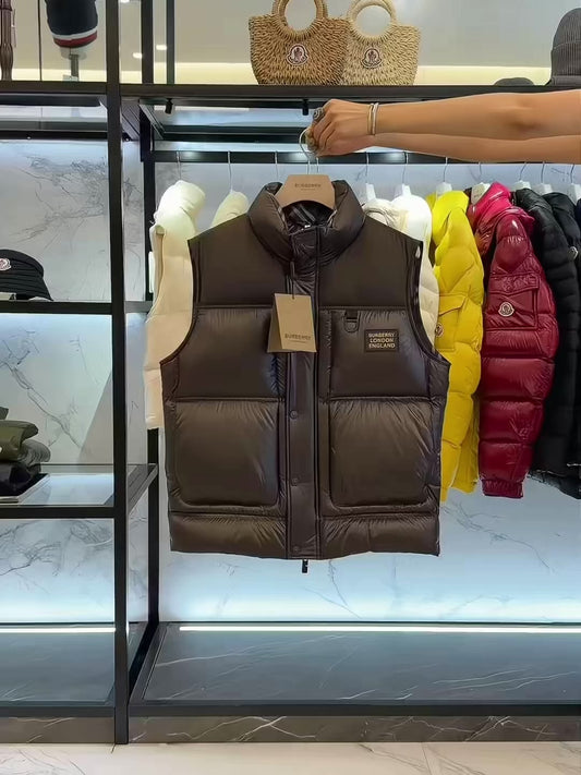 Collar down vest