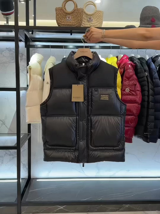 Collar down vest