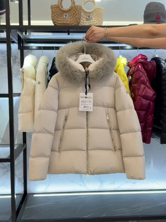 Laichefur cropped down jacket