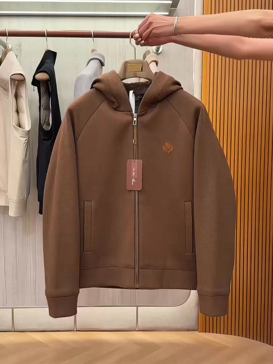 Vicuna zipper hoodie