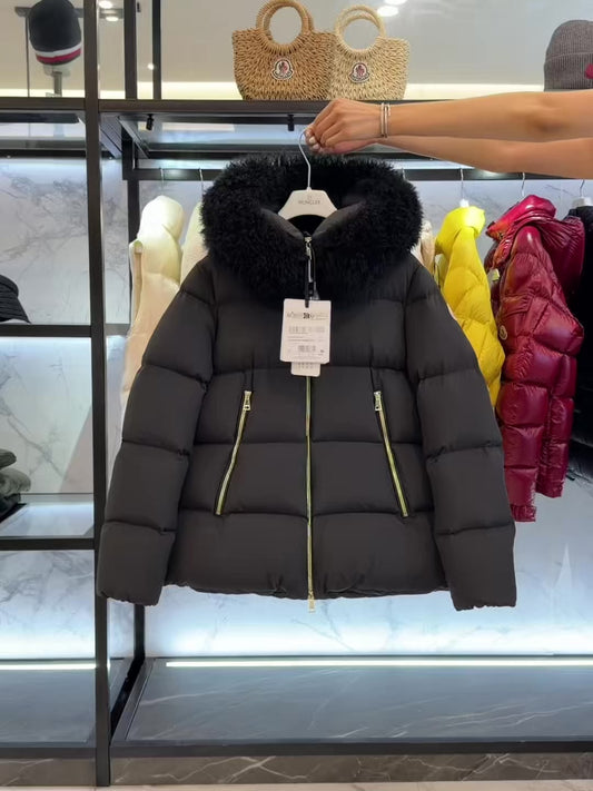 Laichefur cropped down jacket